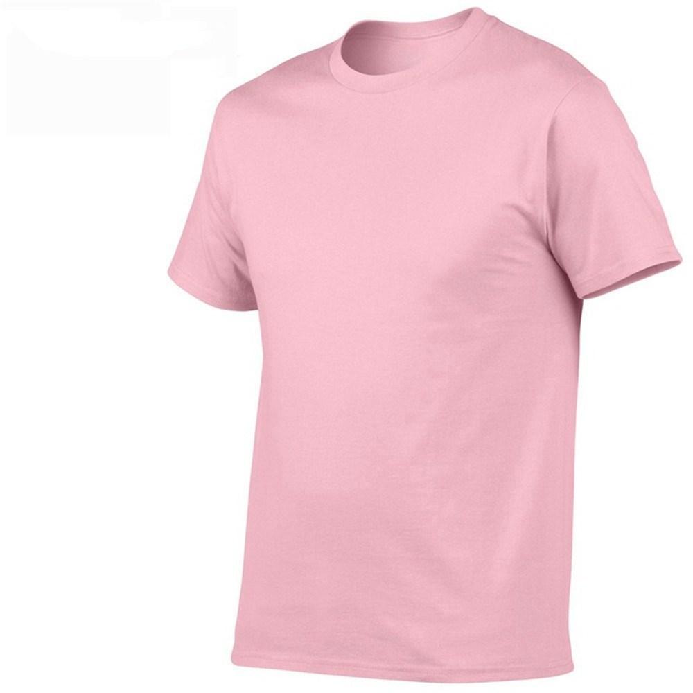 Herr T-shirt med rund hals, enfärgad