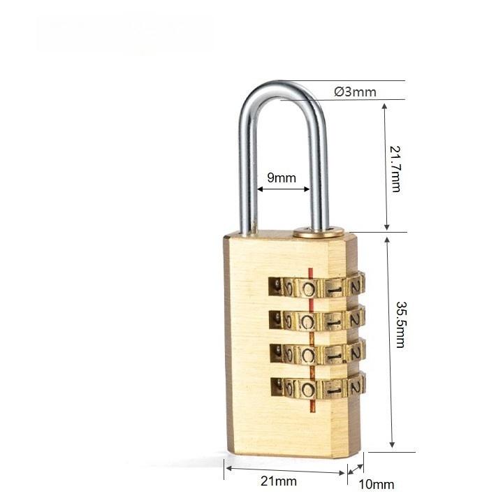 New Padlock Solid Brass Lock Digit Combination Password Secret Code for Gym Locker Sports Fence Toolbox Gate Case Hasp Storage