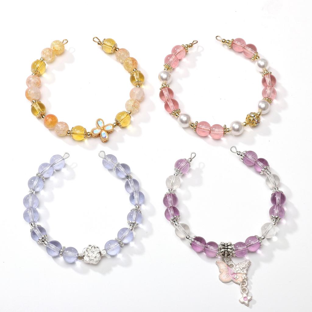 20-50Pcs High Transparency Glass Beads Loose Spacer Beads for Jewelry Making DIY Bracelet Necklace