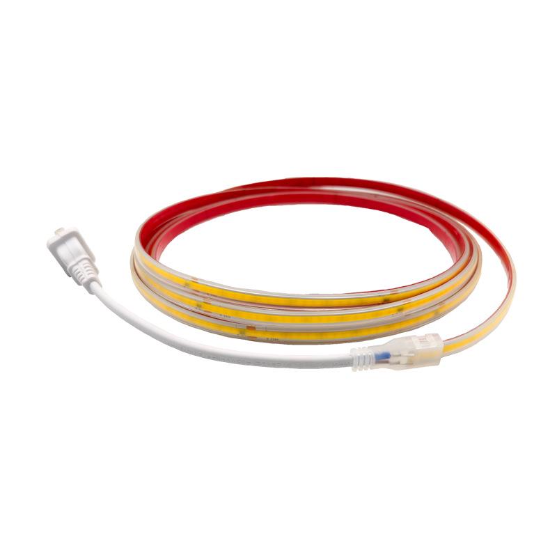 220V Treiberloser COB LED Streifen, 240 LEDs, Alle 10cm Schneidbar, Selbstklebend, Flexibel.
