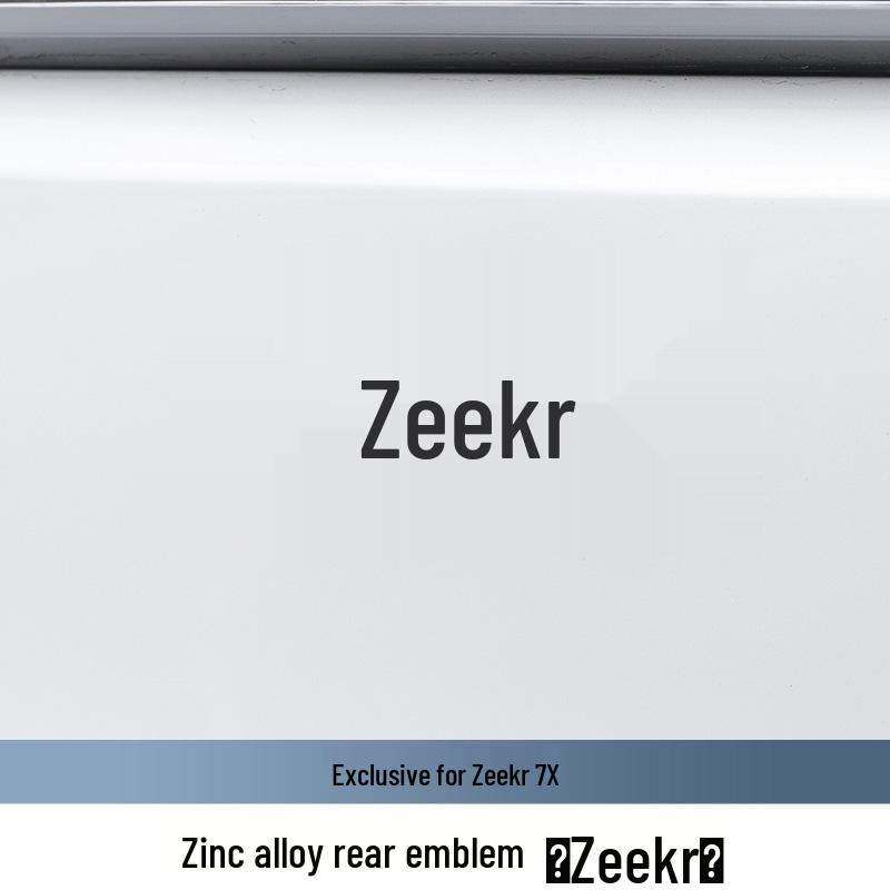 Zeekr 7X Blackened Metal Rear Tail Logo Sticker for 25-26 Models - Black Warrior Edition
