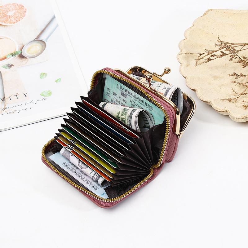 Korean Style Women's Wristlet Wallet - Accordion Coin Purse with Multi-card Slots