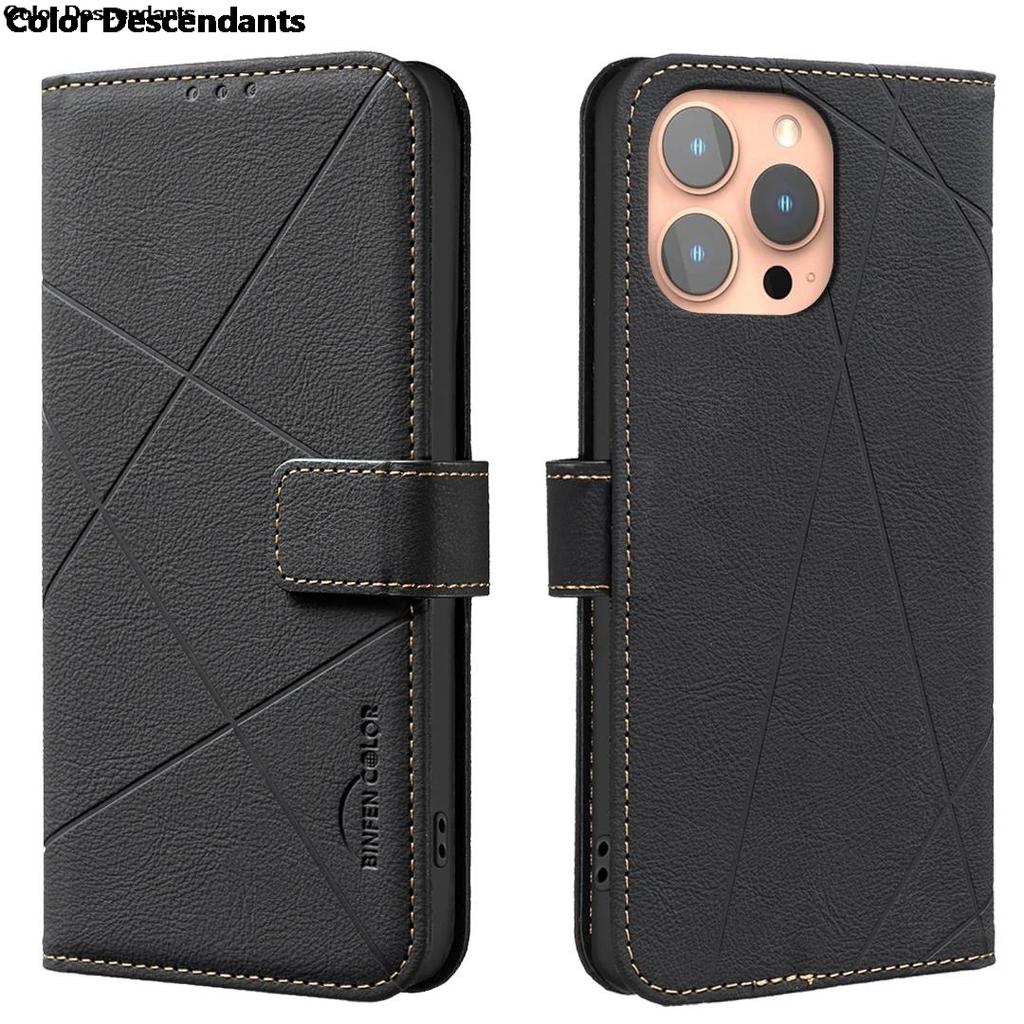 Flip Wallet Leather Cards Solt Book Case For iPhone 17 Air 17 Pro 17 Plus 17 Pro Max Embossed Lines Bag Business Phone Cover