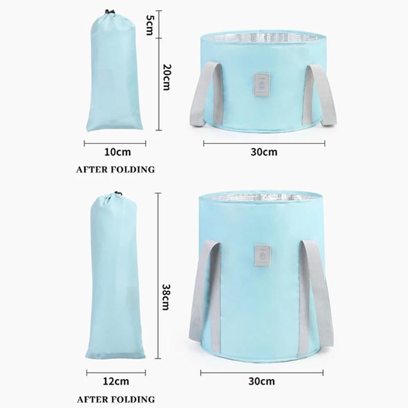 Faltbares Becken Tragbares Reise-Camping-Waschbecken Eimer Faltbecken Große Kapazität Reise Fußbad SPA-Becken Fußbad-Beutel