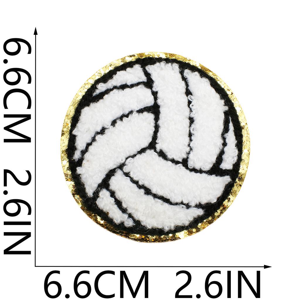 Chenier Football Embroidery Cloth Sticker Children'S Bag Decoration Towel Embroidery Volleyball Patch Sticker Computer Embroidery Stamp Ironing