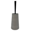 Fujiei Dasper Style Antibacterial Toilet Brush, Smoke Gray, 12cm Diameter X 36.3cm Height | Toilet Cleaning Brush, Muted Color, Slim, with Case and Li