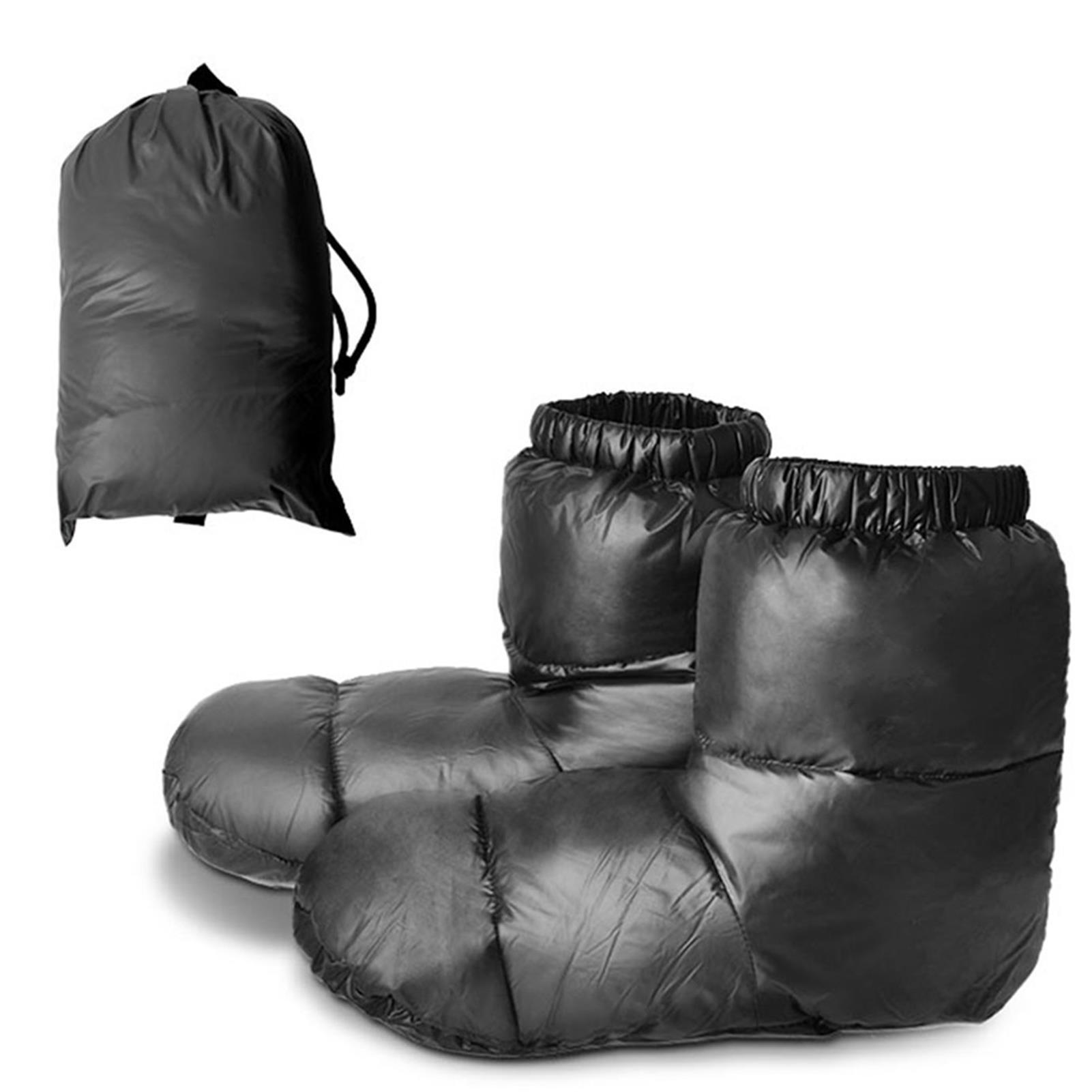 

Camping Winter Down Booties Ultralight Water Resistant Outdoor Warm Socks Slippers for Camping Hiking Indoor L