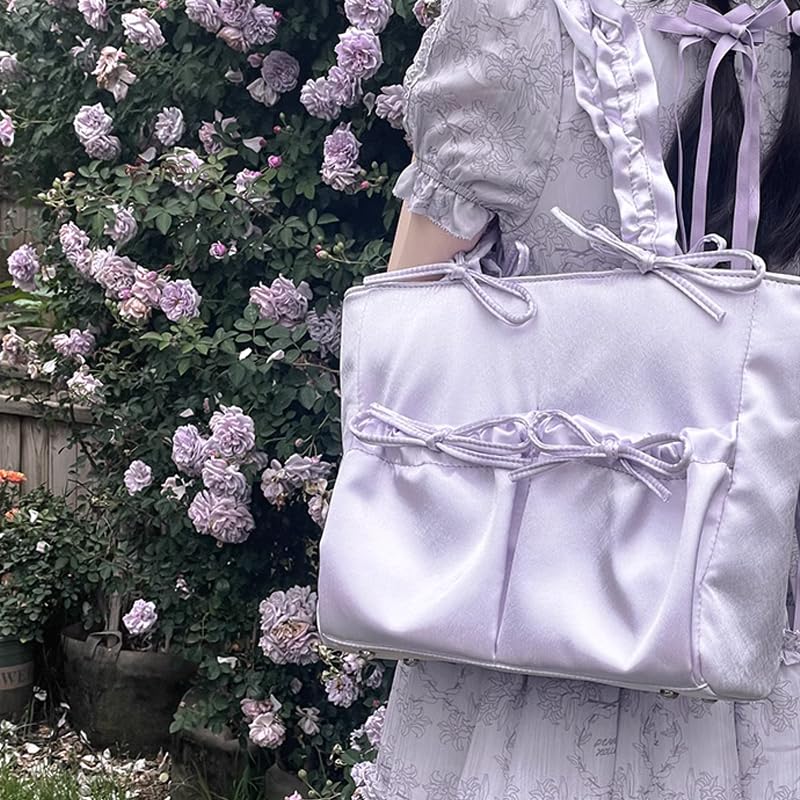 [FUYUUNEKO] Satin Ita Bag with Double Stitched Pouch, Milk Dolly, Otaku Goods, g.trigger Ita Bag, Clear Bag, Purple [Parallel Import]