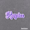 Purple Style Iron On Patch Thermoadhesive Patches For Clothes Anger Baby Girl Embroidery Patch For Hat/T-Shirt Fusible Sewing