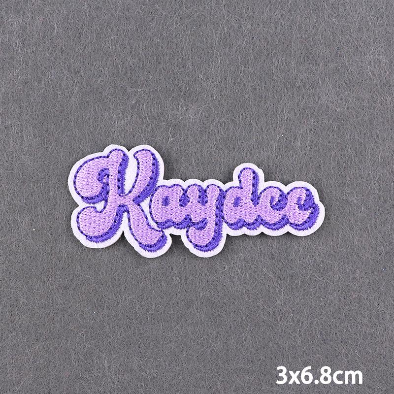 Purple Style Iron On Patch Thermoadhesive Patches For Clothes Anger Baby Girl Embroidery Patch For Hat/T-Shirt Fusible Sewing