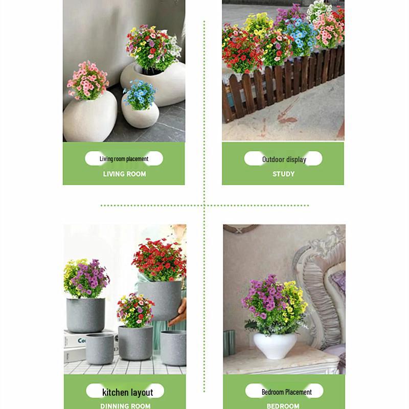 Eucalyptus Violet Potted Flower Arrangement for Garden and Home Decor