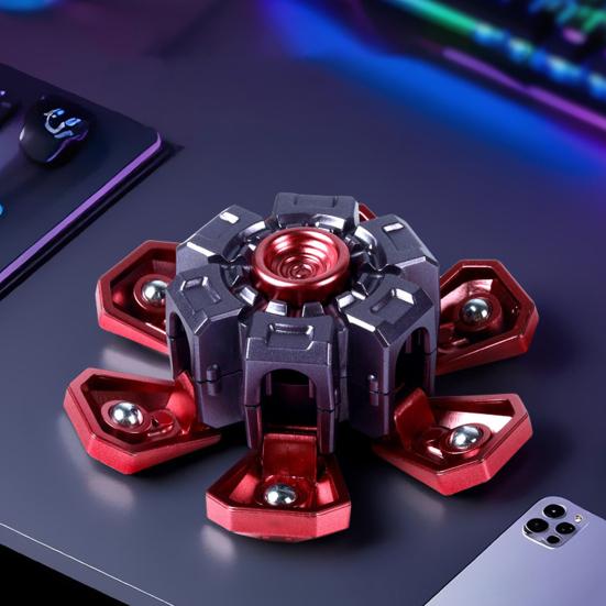 Fidget Spinner Toy Stress Anxiety Relief Teens Adults Extendable Armor Fingertip Gyroscope Portable Travel Sensory Spinning Toy