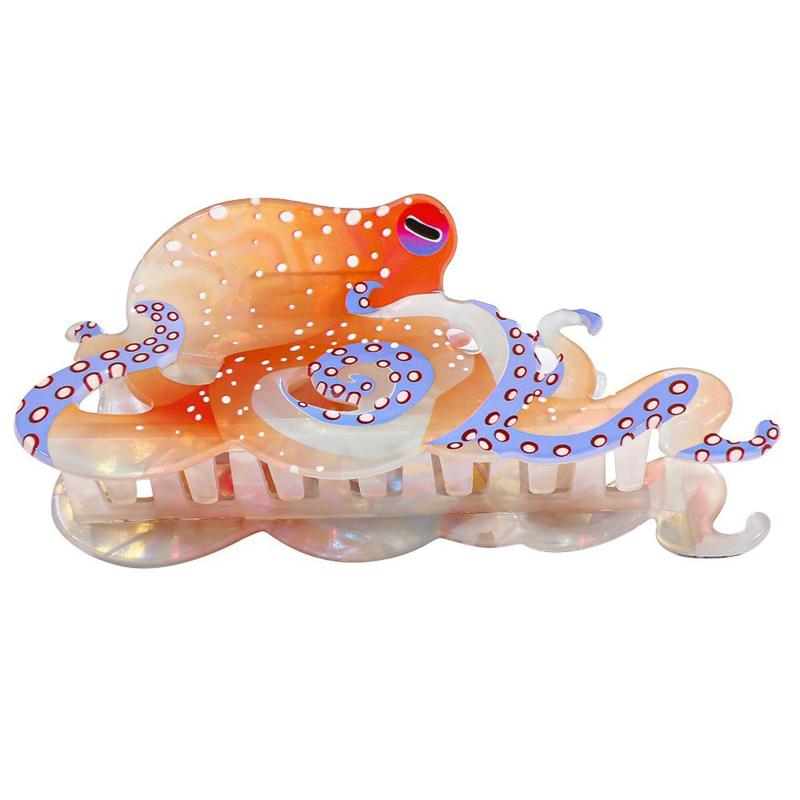 Creative Marine Animal Hair Clip 1Pcs Octopus Shark Grab Clip for Unique Hairstyle DIY and Festivals