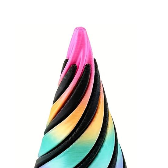 3Pcs 3D Printed Spiral Cone Figurine Impossible Passthrough Sculpture Vortex Thread Illusion Stress Relief Mini Spiral Pyramid Cylinder Fidget Toy