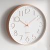 Modern Round Quartz Wall Clock With Silent Motion For Living Room Decor