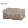 Wear-resistant Tissue Box PU Leather Box, with Smooth Paper Outlet Opening, Luxury Case Soft Rounded Weaving Surface Holder for Home Car High-end