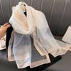 Women S Solid Color Rhinestone Beaded Scarf Warm Neck Wrap Spring Autumn