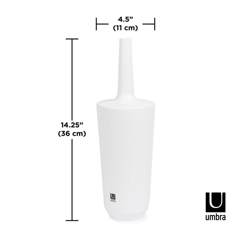 Umbra Toilet Brush with CORSA 21004478660 Case, White,
