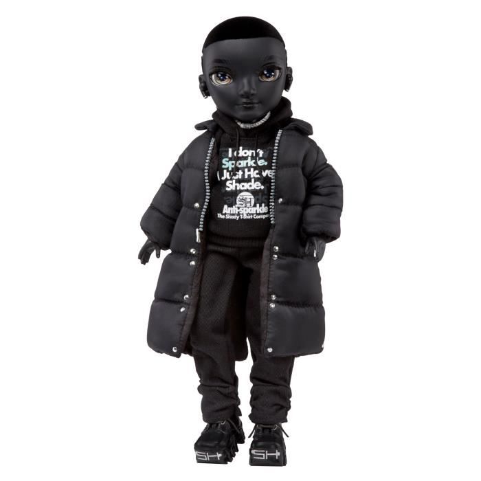 Rainbow High S3 Shadow High - Poupée 27 Cm Rex Mcqueen (Noir) - 1 Tenue + Accessoires Et Support Pour Poupée