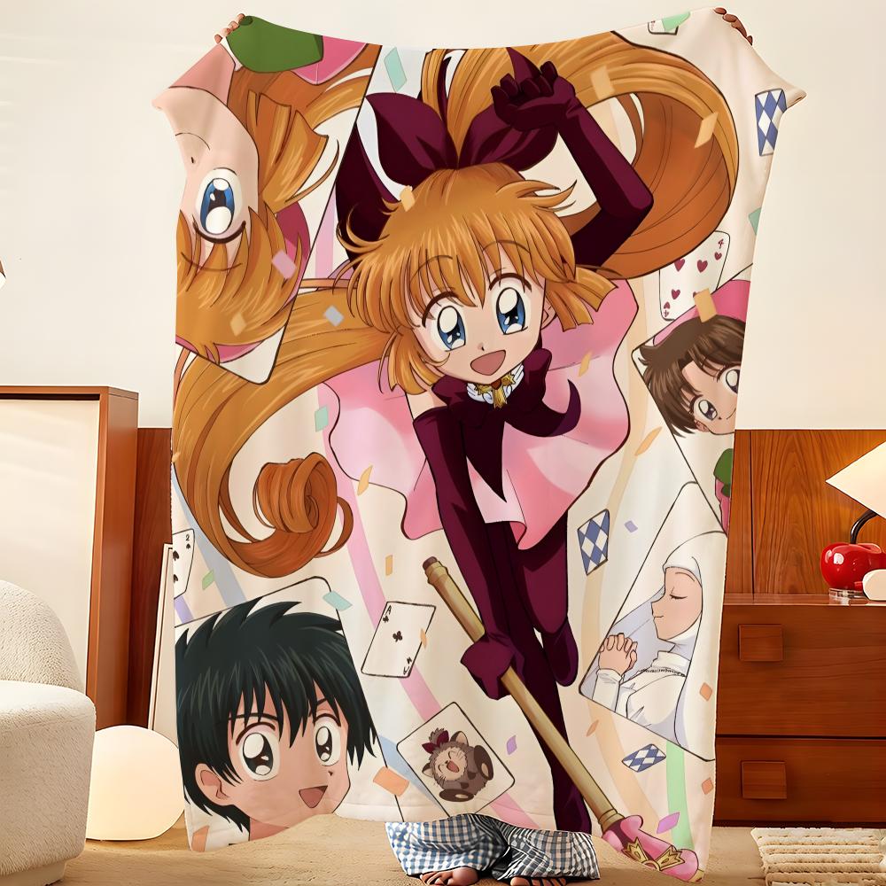Anime S-Saint T-Tail Throw Flannel Throw Blanket, Lightweight Cozy, Durable Washable cute Cool
