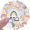 60 Cross-border Cartoon Rainbow Stickers for Planners, Water Bottles, and Computers – Waterproof Decorative Set