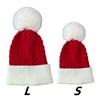 1PC/2PCS Fluffy Balls Christmas Knitted Hat Winter Beanie Santa Hat 2026 New Year Party Kids Gift Navidad Noel Xmas Decoration