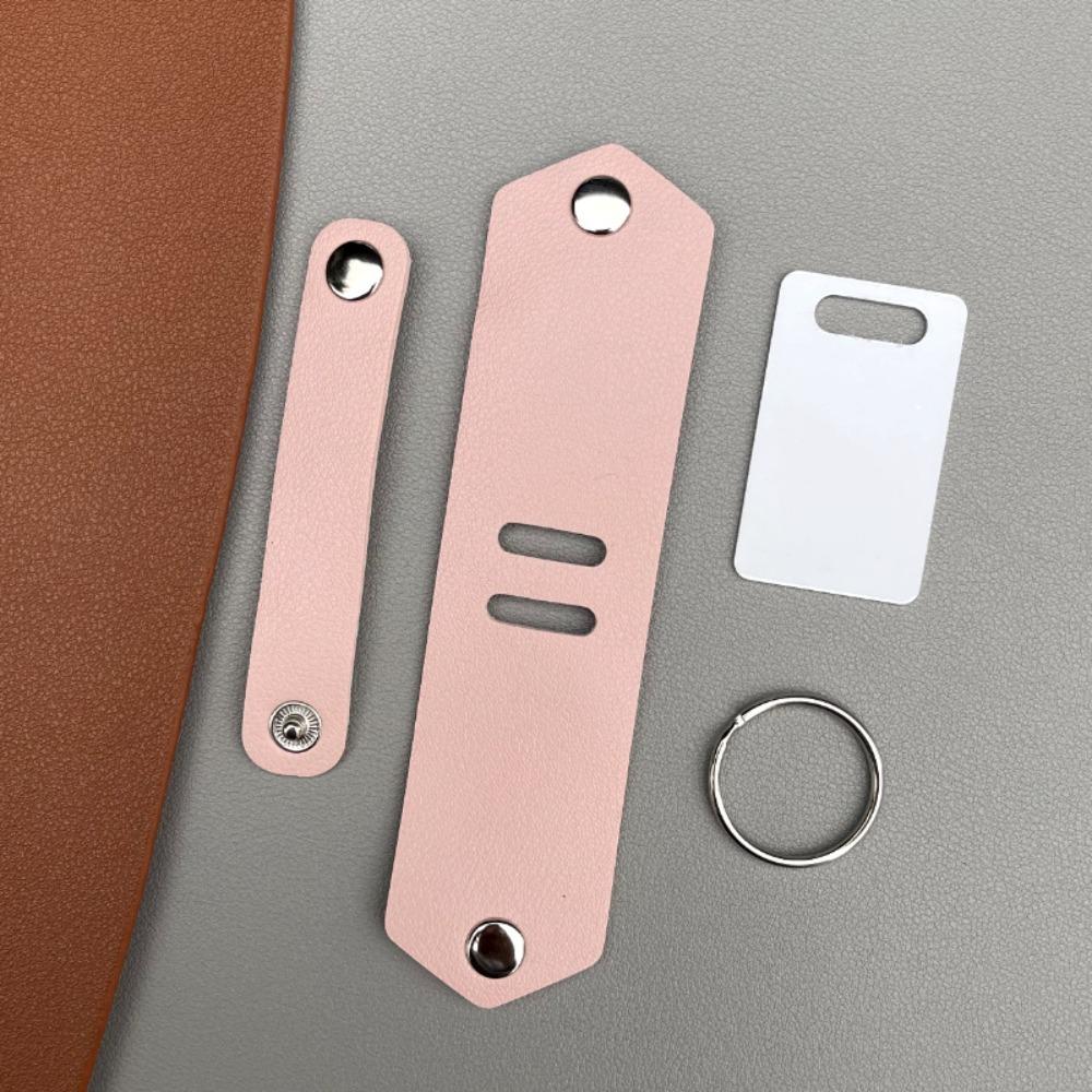 Engraved Design PU Leather Key Cover Memorial UV Color Printing Keychain  Wedding Gift