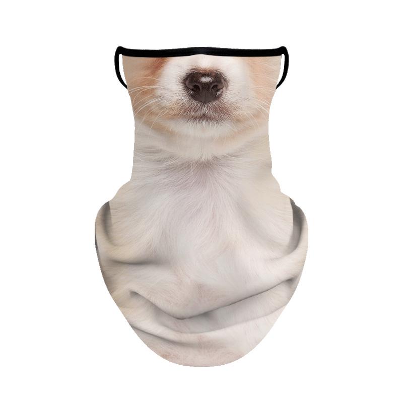 Maseczka na twarz ze zwierzętami TikTok: Zewnętrzny nakładany na uszy komin na szyję z filtrem przeciwsłonecznym do jazdy na rowerze, jedwab lodowy, oddychający, gotowy na lato