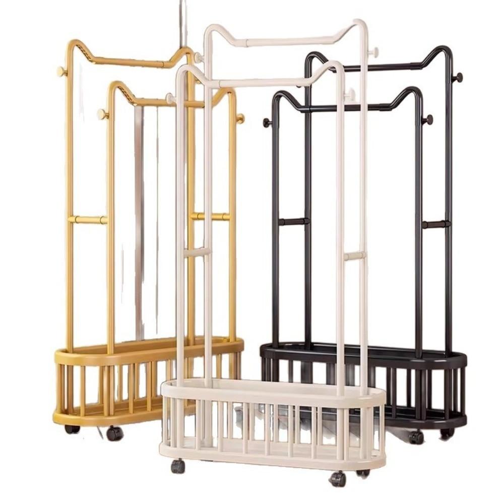 Light Luxury Clothes Rack Storage Basket Coat Rack New Floor-to-ceiling Hanger  Bedroom Use