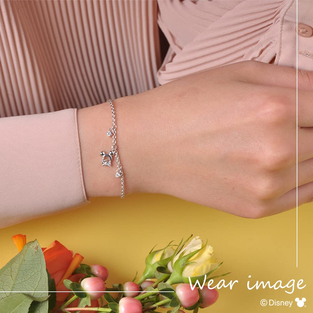 Mickey Silver Bracelet with Rhodium Plated Cubic Zirconia [Disney] (VBLDS20010)