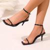 Mode Sexy Damen Sandalen Sommer Pumps Schuhe Neu 2025 Knöchelriemen Flip Flops Schwarz Absatz Party Hochzeit Tanzschuhe Große Größe
