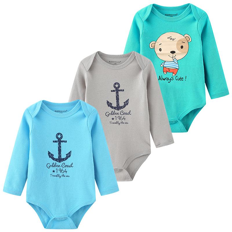

Kiddiezoom/боди из 3 предметов для маленьких мальчиков, мягкий хлопковый комбинезон с длинными рукавами и одеждой для малышей 0-12 месяцев, комбинезон с героями мультфильмов, одежда 6-9Months