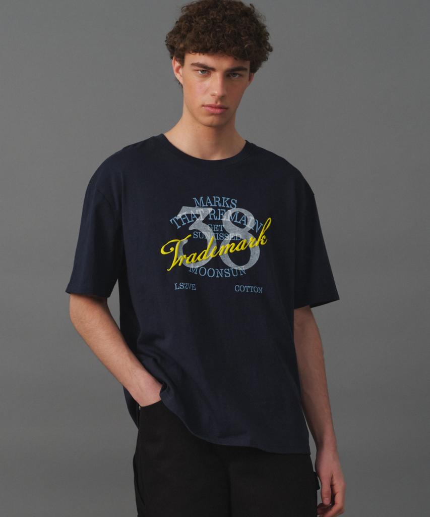MOONSUN M.C Unisex, 38Tm T-Shirt / Navy