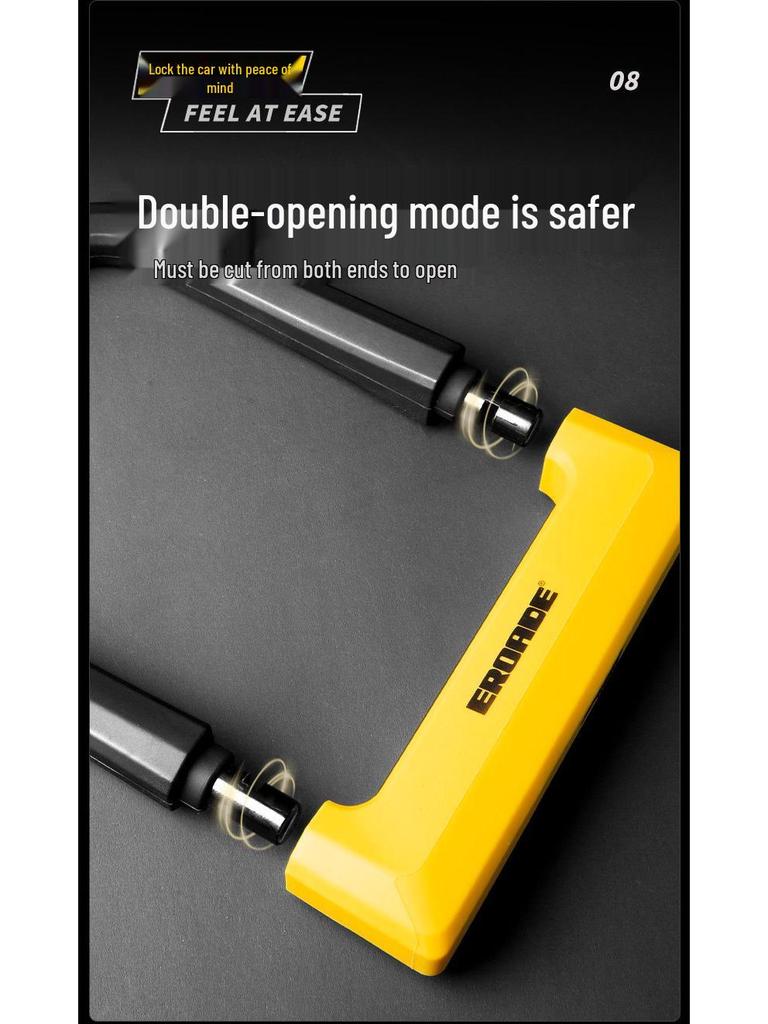 EROADE Diebstahlsicheres U-Schloss für deutsche Motorräder, Elektroroller & Mountainbikes