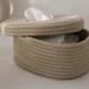 Tissue Box Cotton Rope Woven Tissue Box Storage Box Desktop Storage Box Pumping Paper Box Home Office Room Car Decor Tissue Box