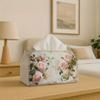 1pc Vintage Pink Tissue Box Holder- Elegant Multifunctional Decorative Storage Organizer with Pattern, Durable Polyester for Holding Tissues, Napkins,