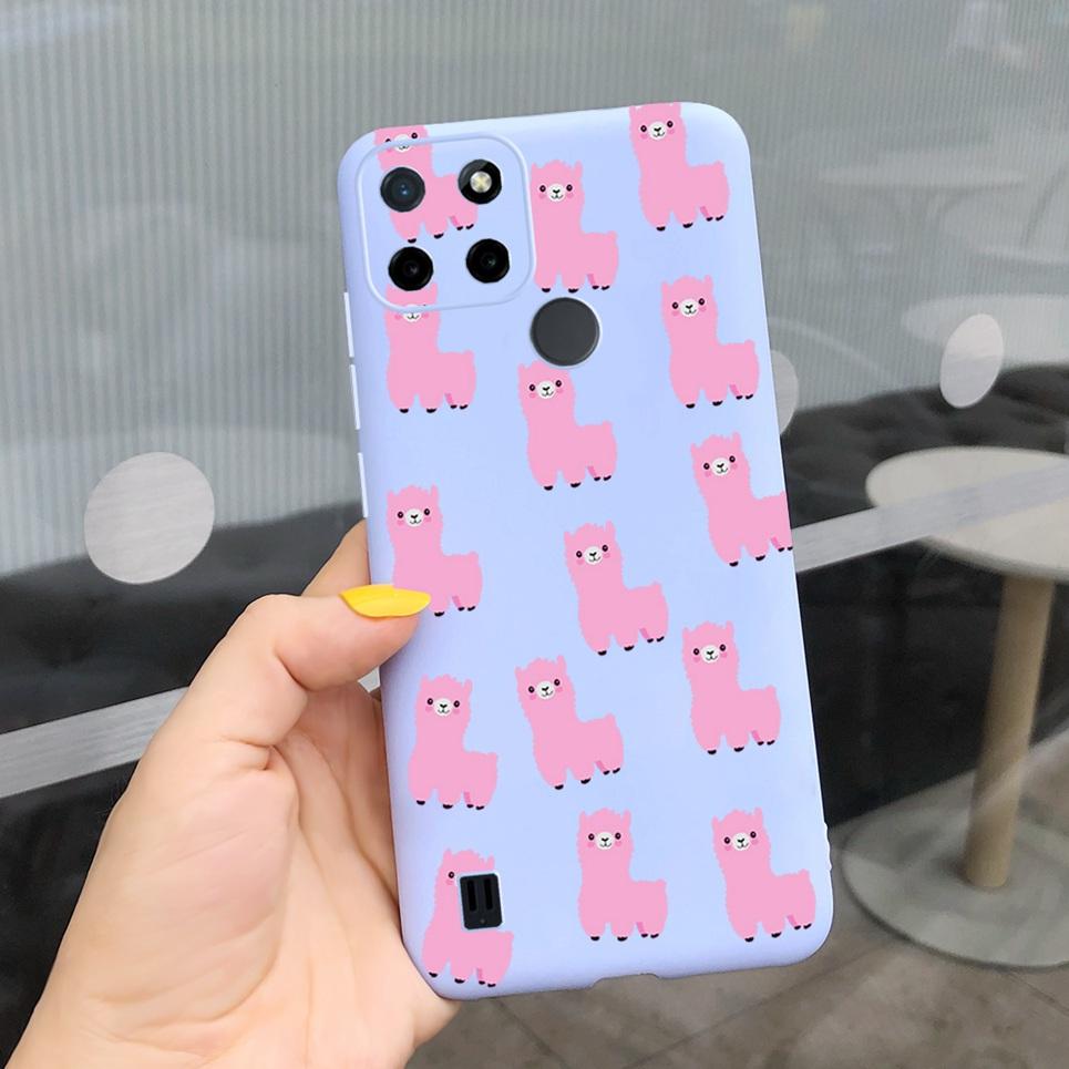 Dragon Cool Black Cases For Realme C25s C25Y Case Cartoon Animals Soft Silicone Matte Bumper On Realme C25Y C 25 Y S Candy Color
