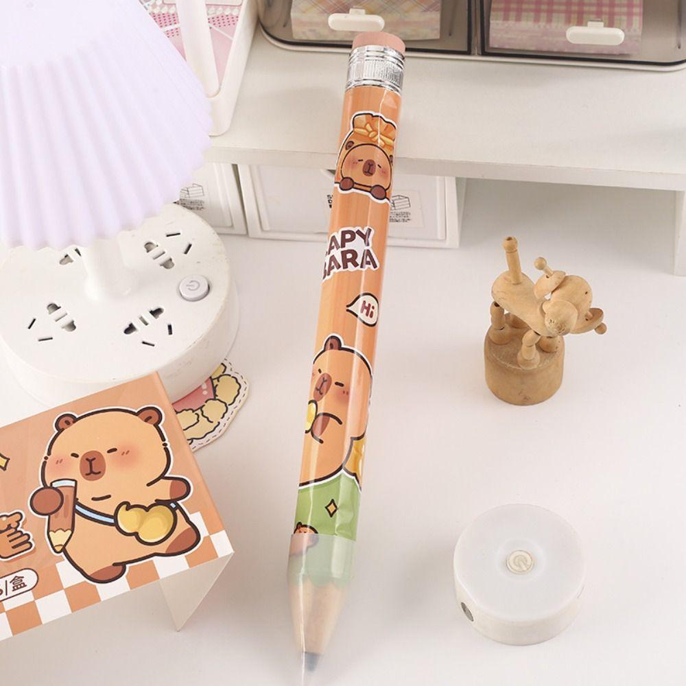 with Eraser Large Pencil Wooden Huge Pencil Creative Giant Pencil Students Stationery Supplies