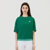 MARTINE GOLF Puff Sleeve Round Neck Shirts_Green