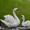 1 Par de Adorno Decorativo Innovador Amplia Aplicación Ligero Simulación Pequeño Cisne Adorno para Decoración de Coche