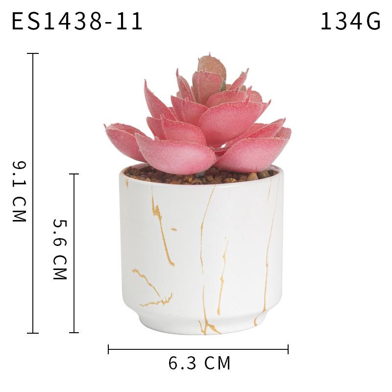 

Керамическая чашка с золотым узором на белом фоне, Имитация суккулентного растения в горшке, Мини-горшечное растение для офиса, дома, супермаркета, декоративное украшение