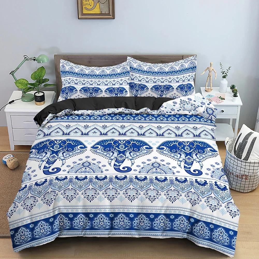 Mandala Pattern Bedding Set Floral Flower Duvet Cover Set Luxury Cozy Quilt Cover For Bedroom King Full Twin Bedclothes 2/3Pcs