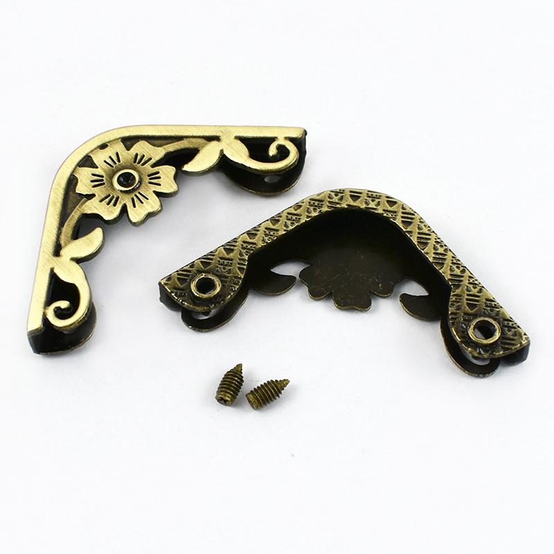 5pcs Metal Protector Corner Buckles For Bag Edging Clasp Screws Purse Book Cover Corners End Lock Hardware Accessories