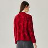 Zhaojun Women's Stand-Collar Thickened Cashmere Cardigan