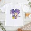 Children's Cute Princess Print T-Shirt, Soft Cartoon Clothing