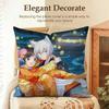 KKamisama HajimemashitaS Cushion Cover Natural Linen Organic Fabric DoubleSided Printing Sofa Home Decor Gift Pillow Case