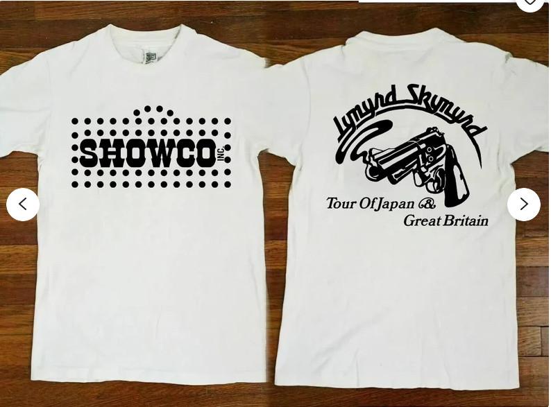 Vintage 1976 Lynyrd Skynyrd Showco Tour of Japan  Great Britain Rock GBR Shirt XL