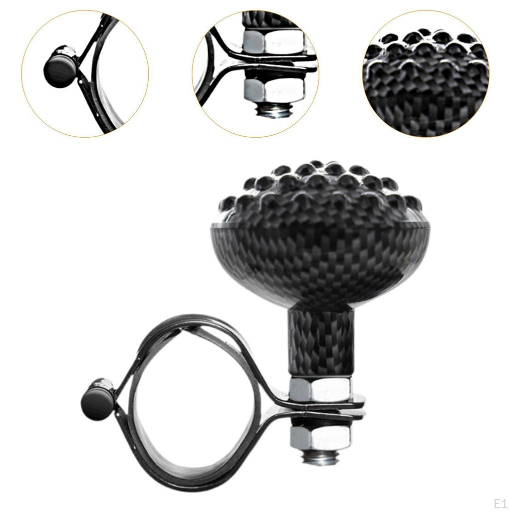 Universal Professional Steering Wheel Spinner Knob for SUV Vehicle Boat Carbon Fiber Pattern