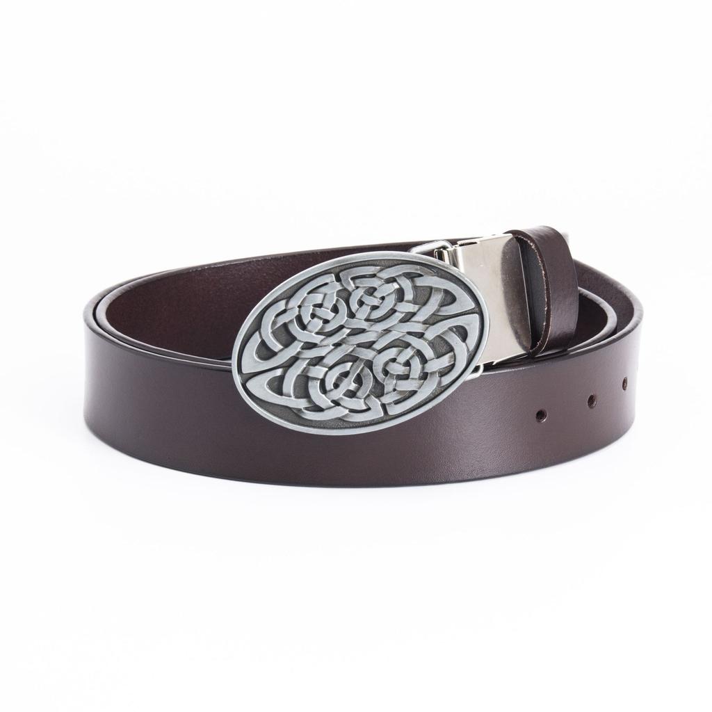 Fashion New Men's Belt Retro Whole Cowhide Smooth Buckle Belt Men's Waist Belt