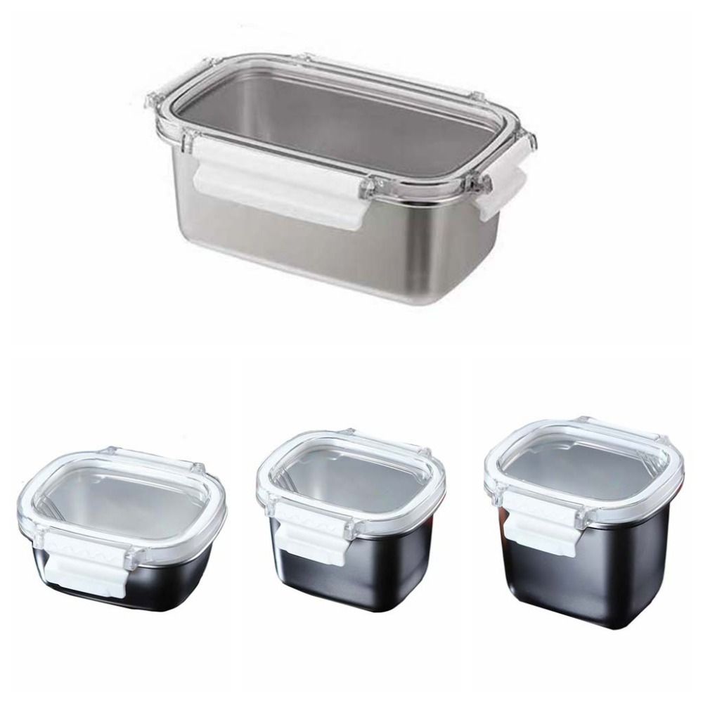 304 Stainless Steel Food Preservation Box Simple Crisper Box Food Storage Containers Mousse Cake